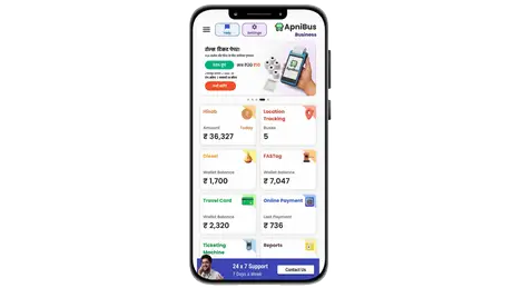 ApniBus business app with devices